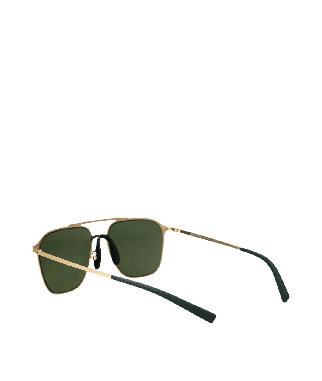GIORGIO ARMANI Золотые металлические солнцезащитные очки, фото 4