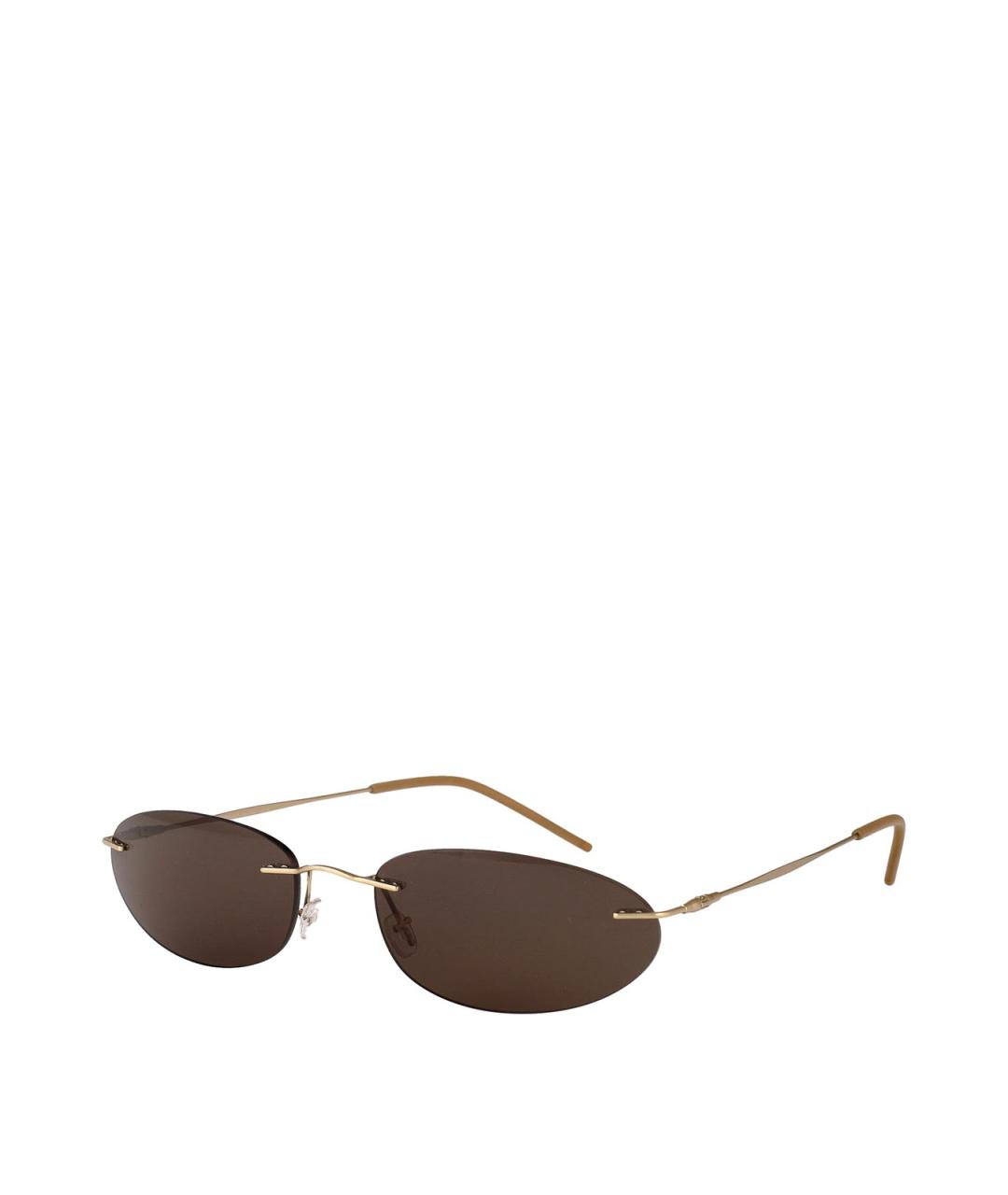 GIORGIO ARMANI Золотые металлические солнцезащитные очки, фото 2