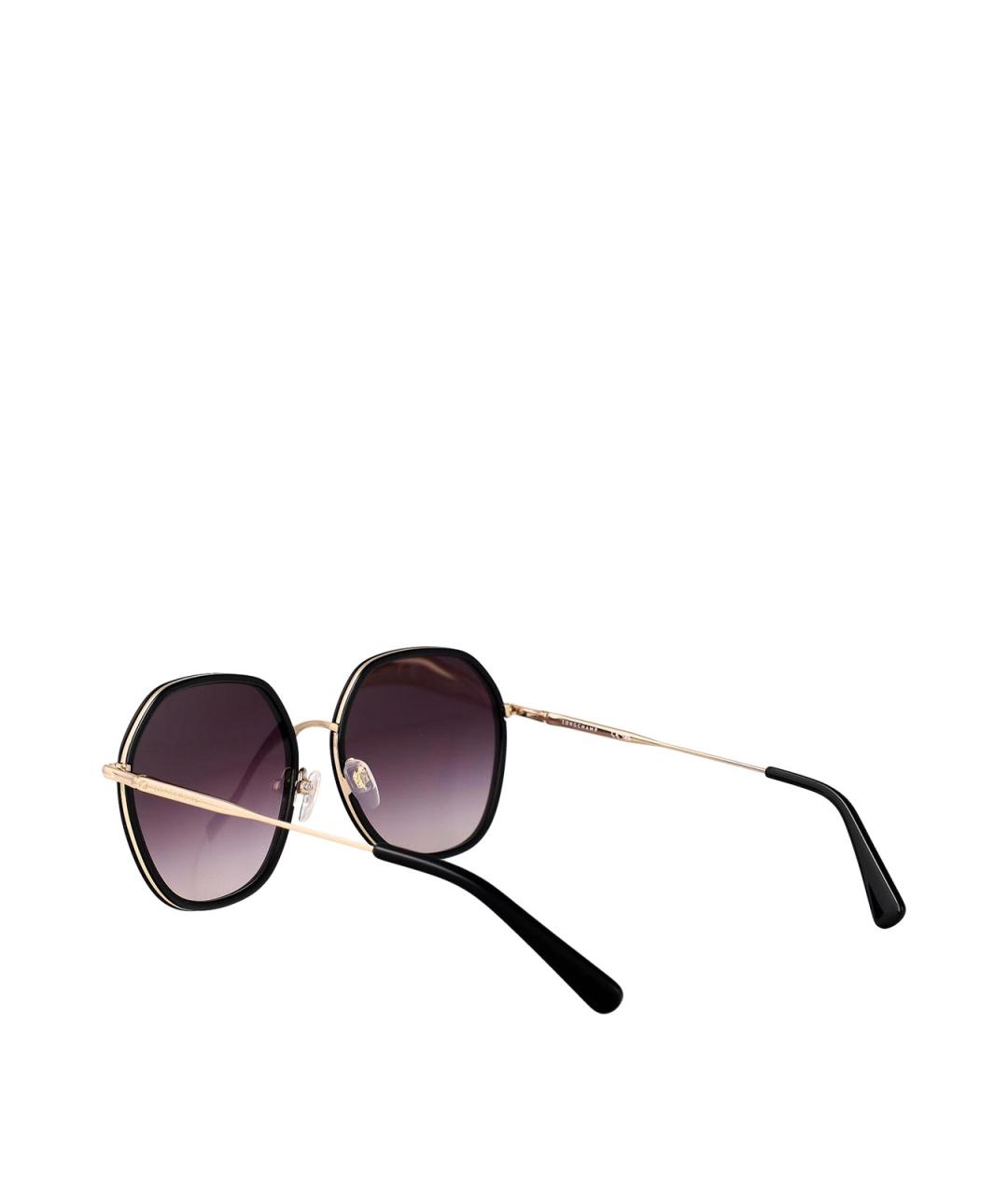 LONGCHAMP Золотые металлические солнцезащитные очки, фото 4