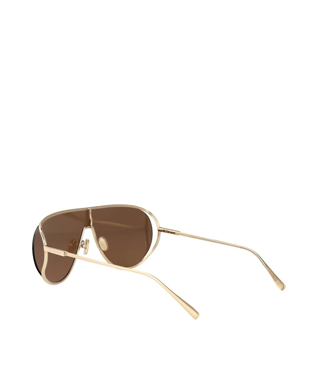 FERRAGAMO Золотые металлические солнцезащитные очки, фото 4