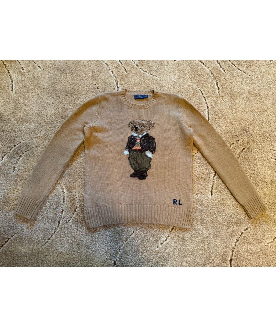 POLO RALPH LAUREN Бежевый шерстяной джемпер / свитер, фото 8