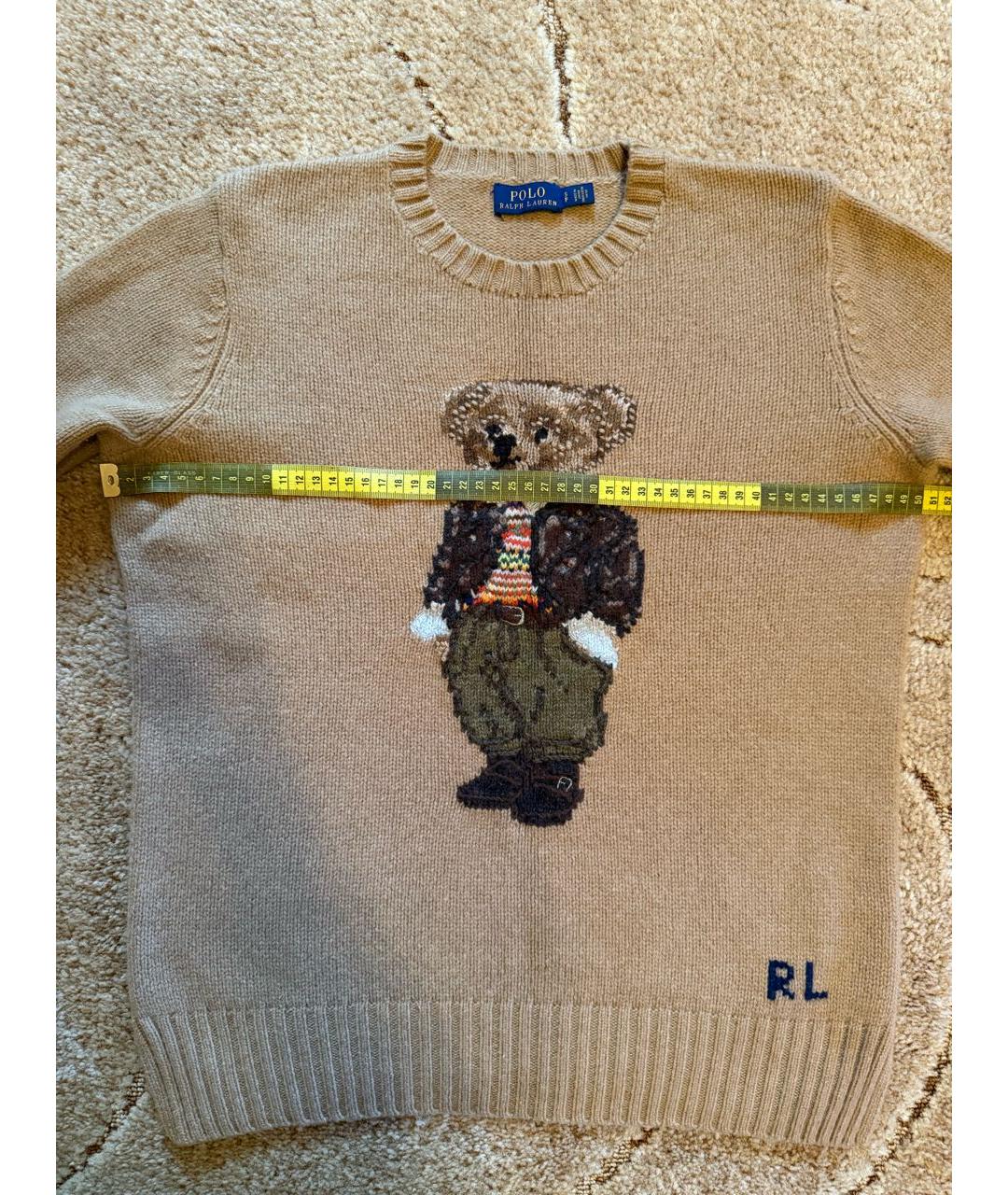POLO RALPH LAUREN Бежевый шерстяной джемпер / свитер, фото 3