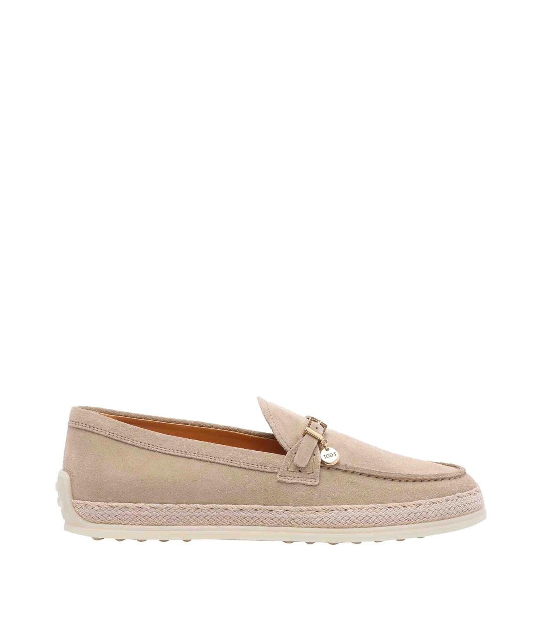 TOD'S Бежевые замшевые лоферы, фото 1