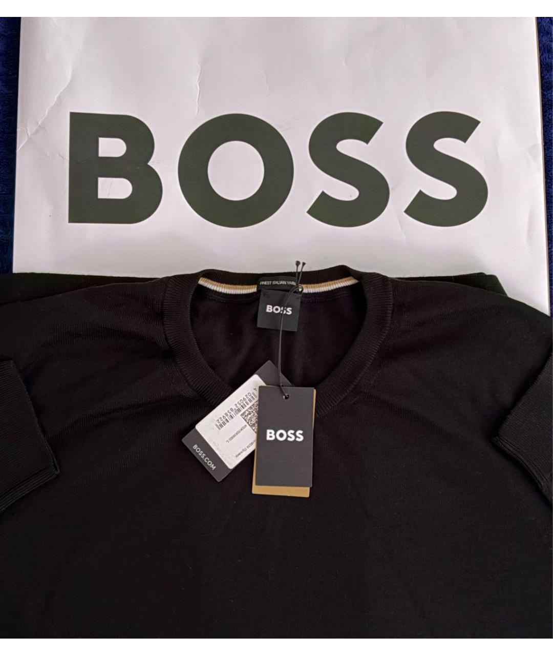HUGO BOSS Черный шерстяной джемпер / свитер, фото 5