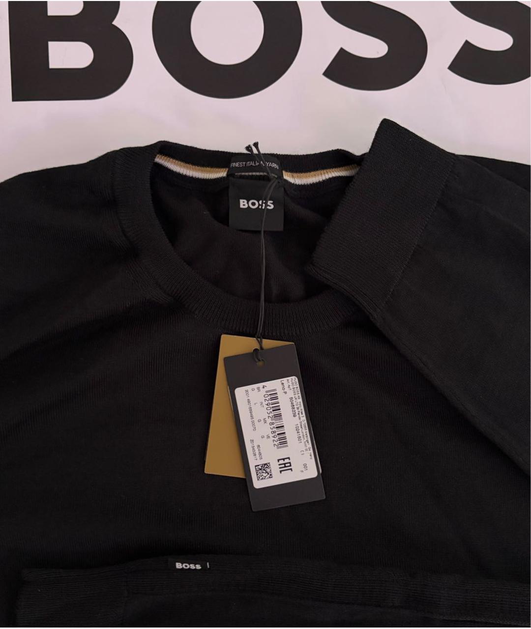 HUGO BOSS Черный шерстяной джемпер / свитер, фото 8