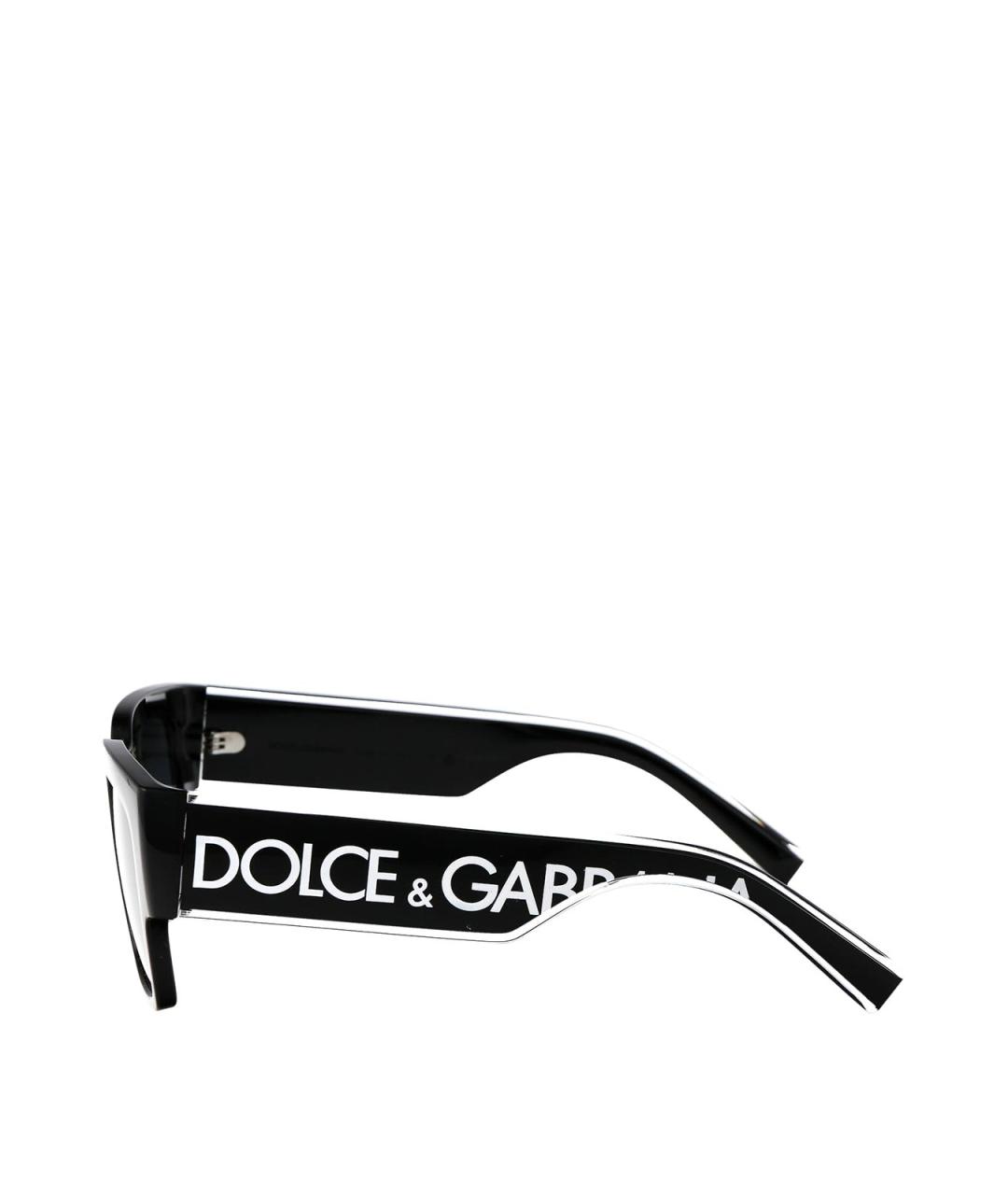 DOLCE&GABBANA Черные пластиковые солнцезащитные очки, фото 2
