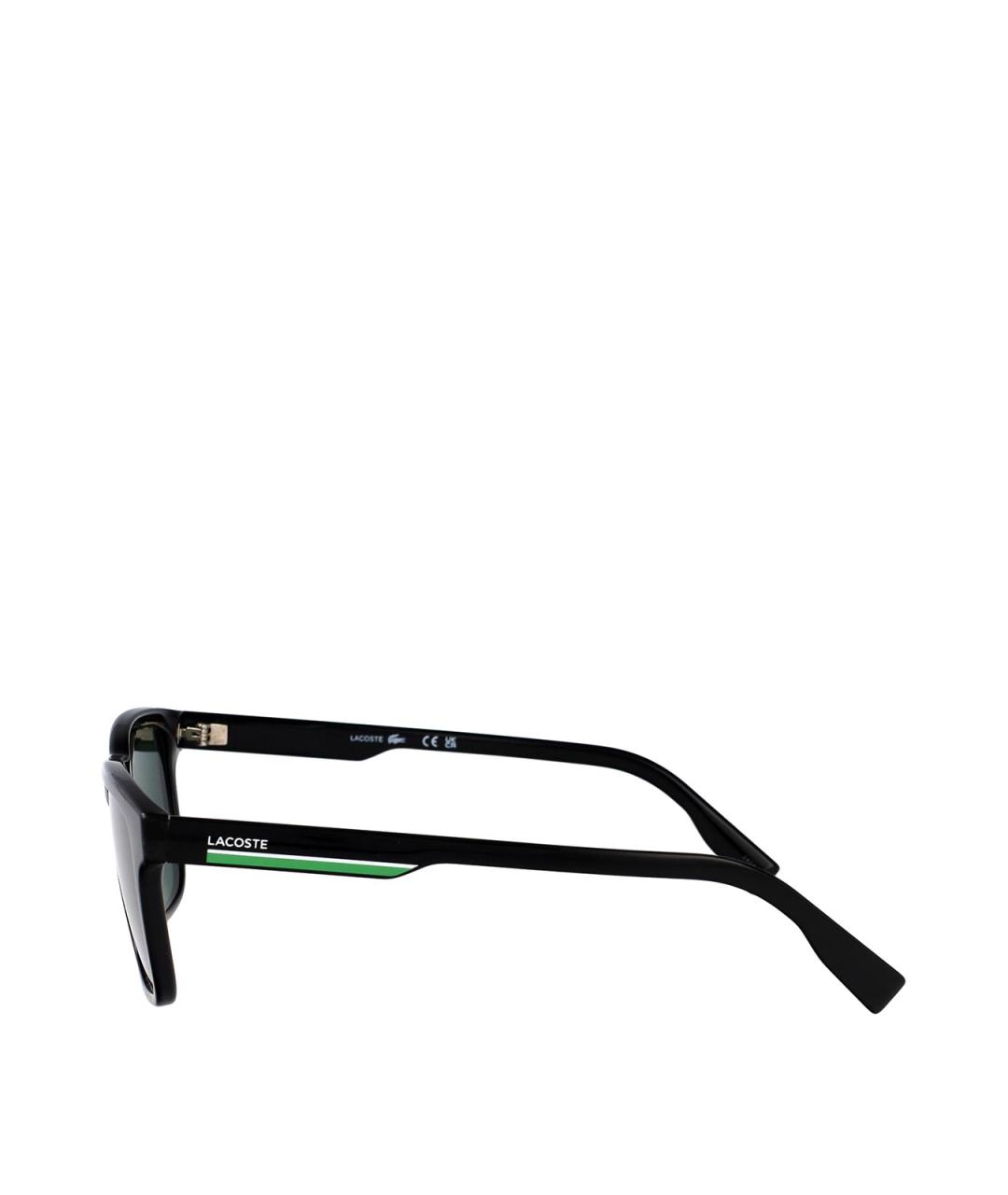 LACOSTE Черные пластиковые солнцезащитные очки, фото 3