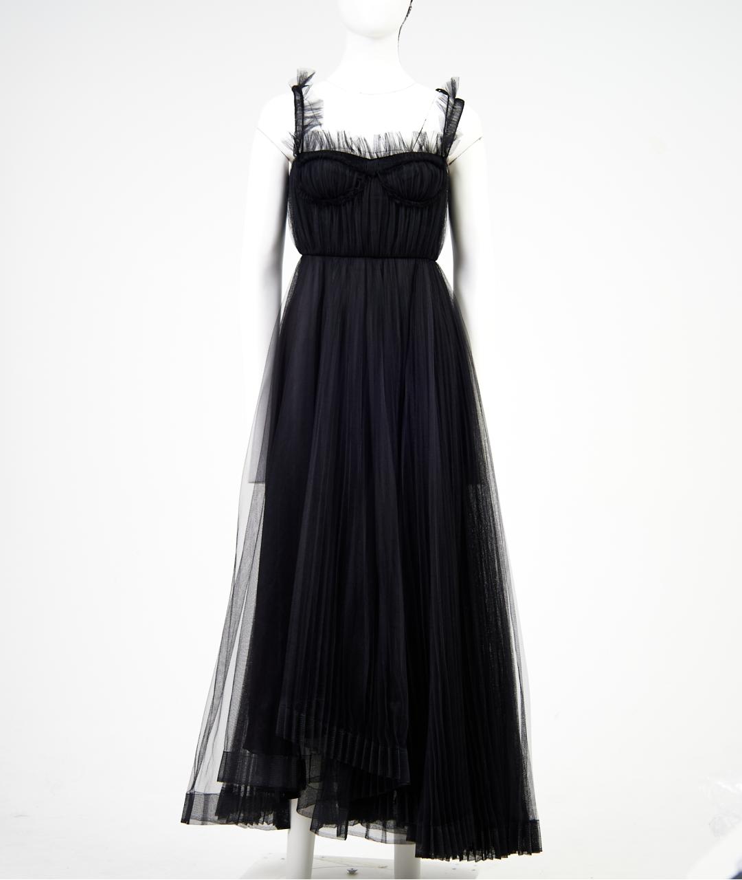 CHRISTIAN DIOR Черное полиамидовое вечернее платье, фото 5