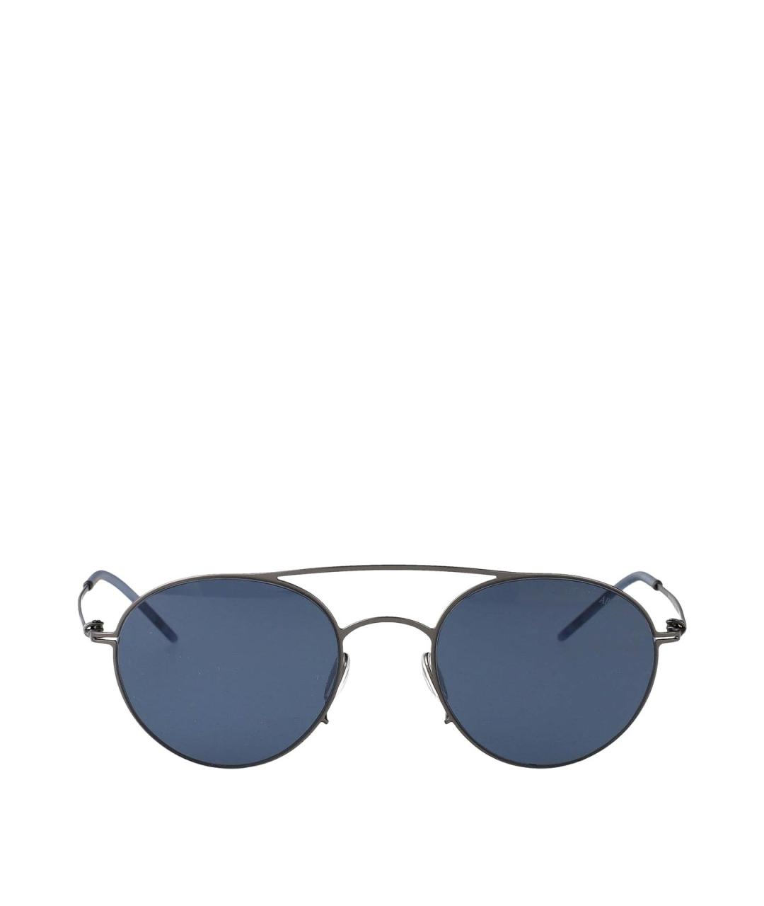 GIORGIO ARMANI Серые металлические солнцезащитные очки, фото 2