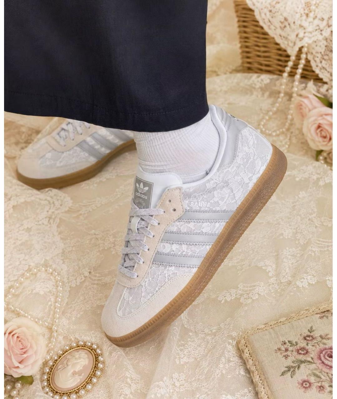 ADIDAS Серые текстильные кроссовки, фото 6