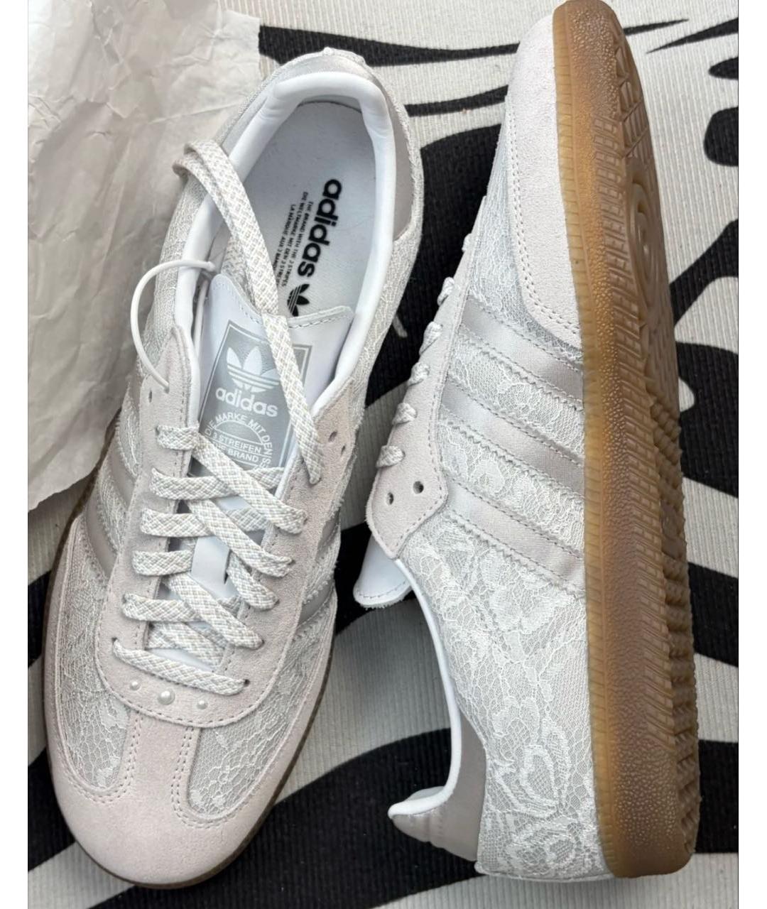 ADIDAS Серые текстильные кроссовки, фото 3