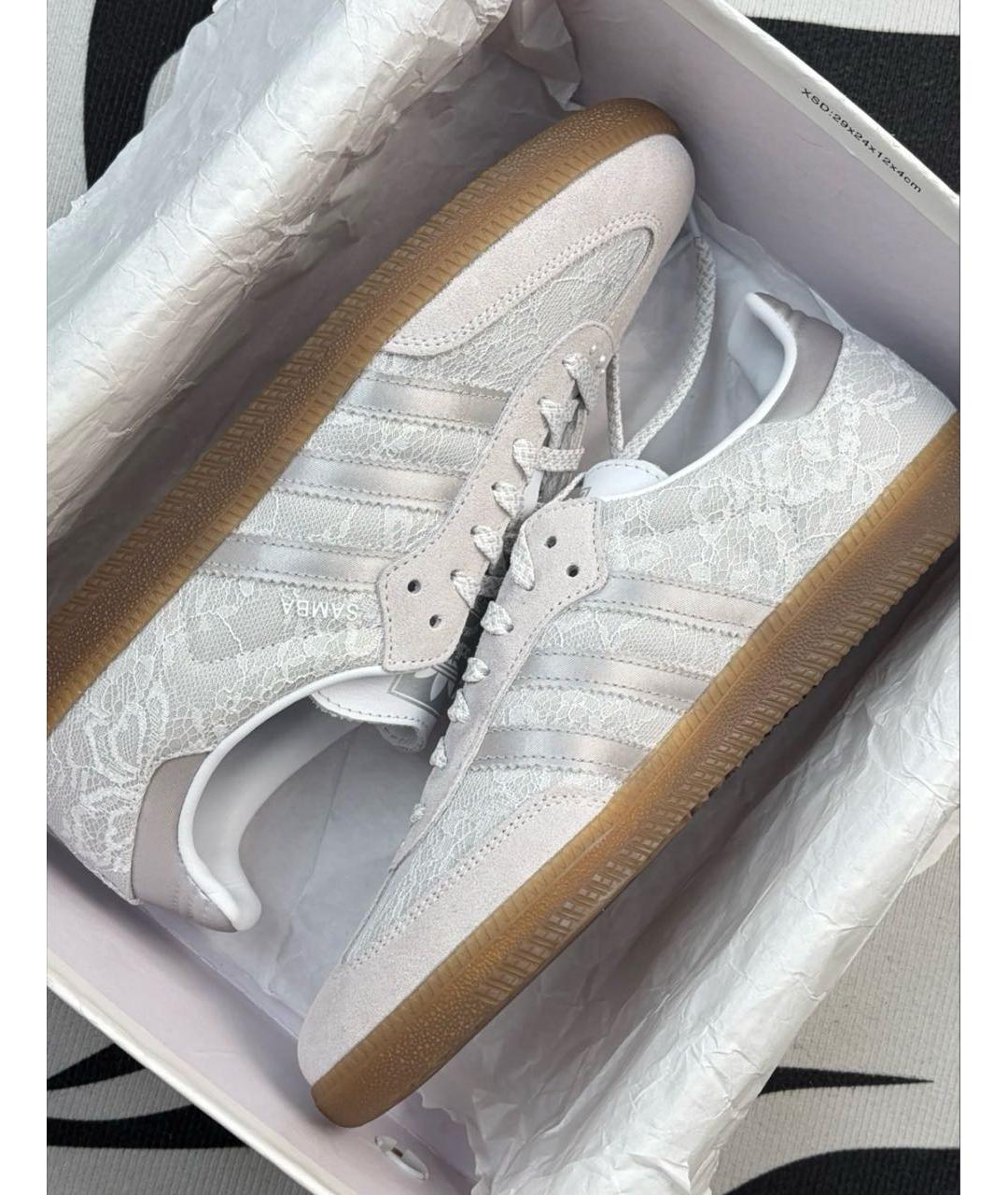 ADIDAS Серые текстильные кроссовки, фото 2