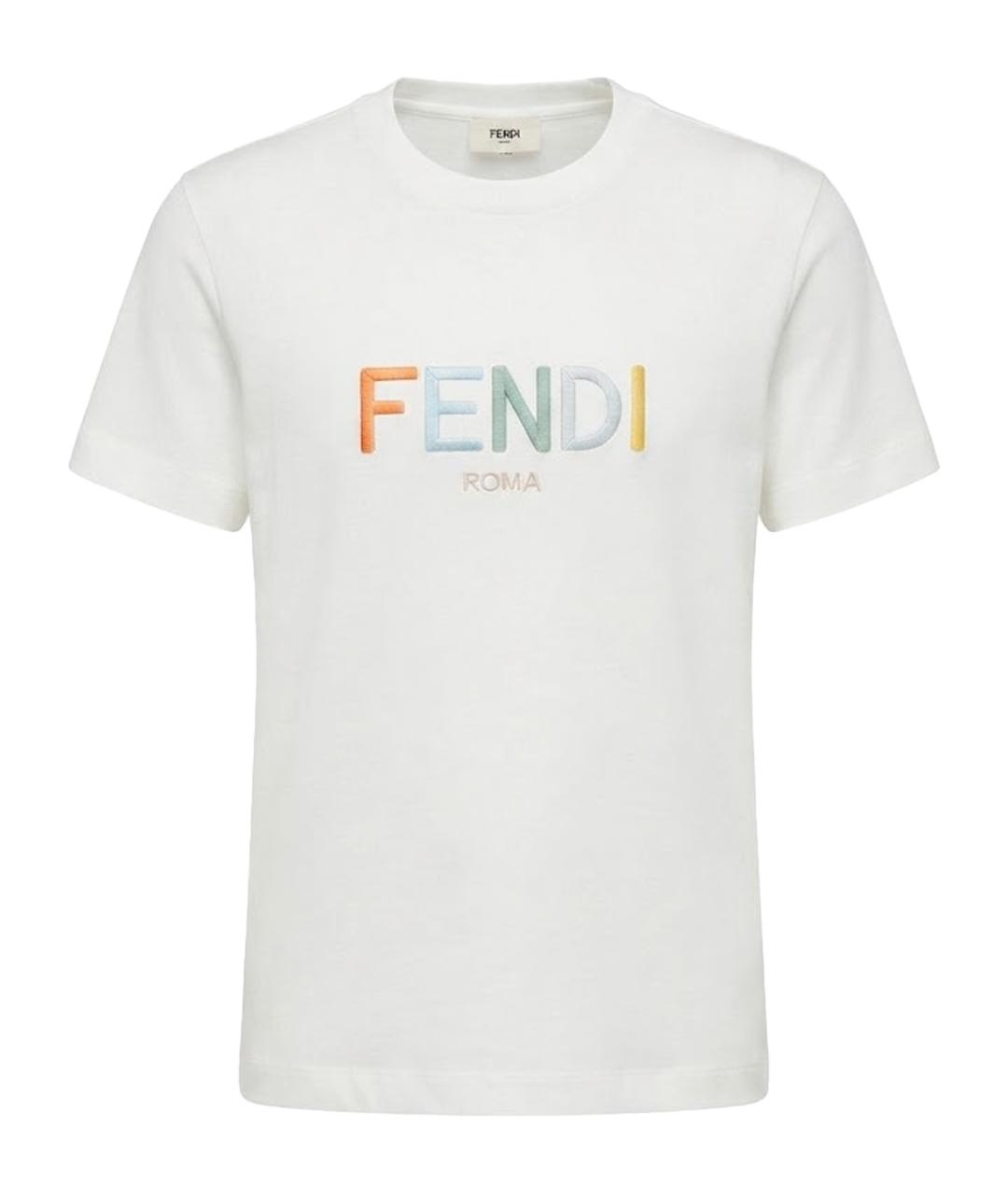 FENDI Белый хлопковый детская футболка / топ, фото 1