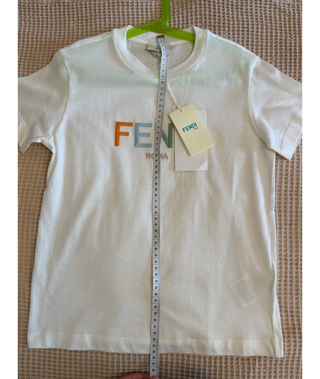 FENDI Белый хлопковый детская футболка / топ, фото 6