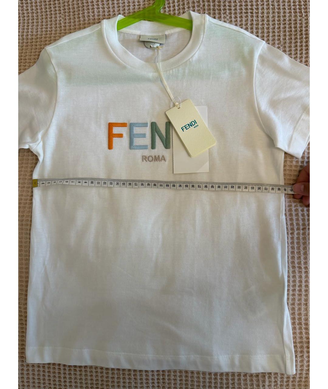 FENDI Белый хлопковый детская футболка / топ, фото 7