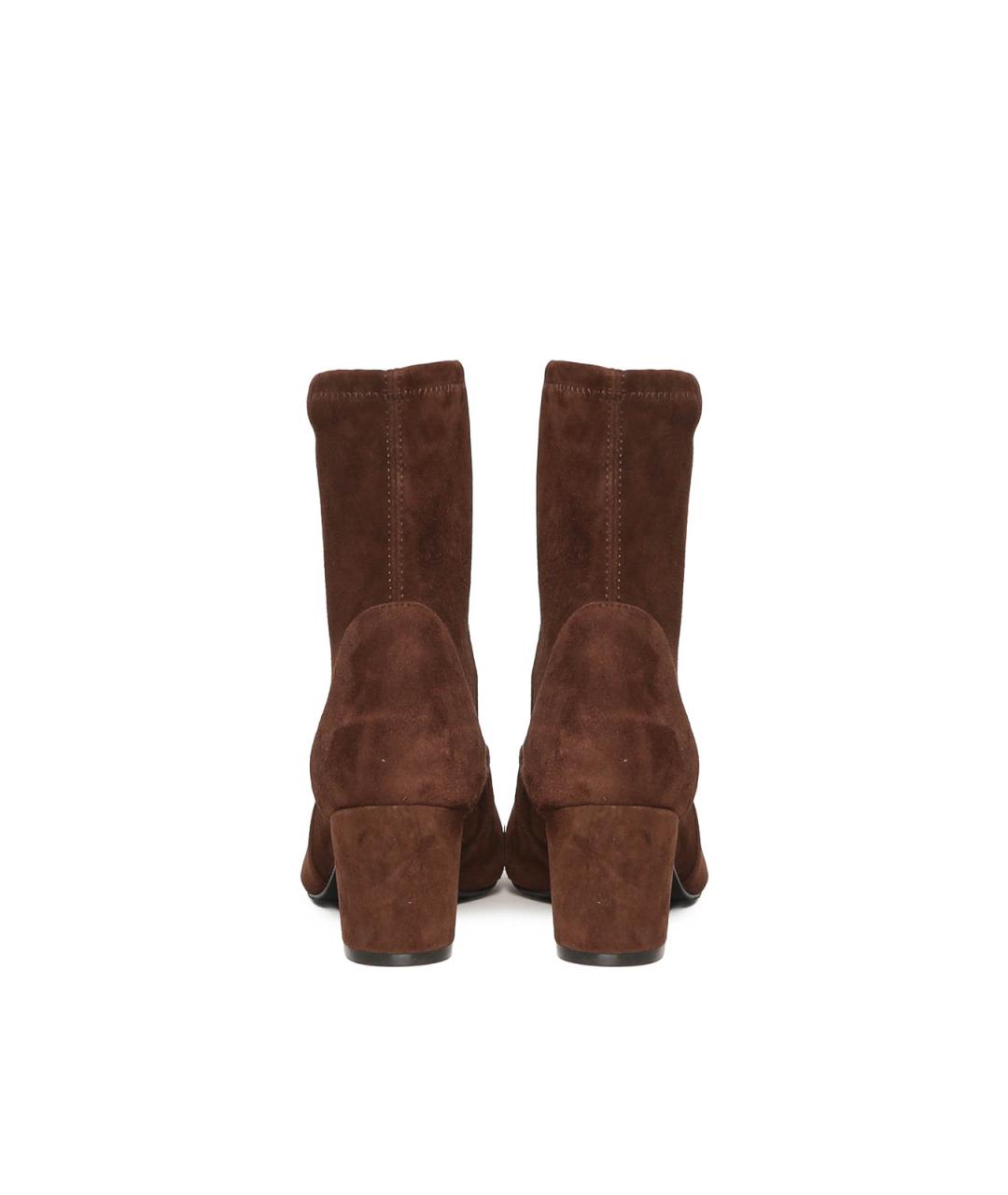 STUART WEITZMAN Коричневые замшевые ботильоны, фото 3