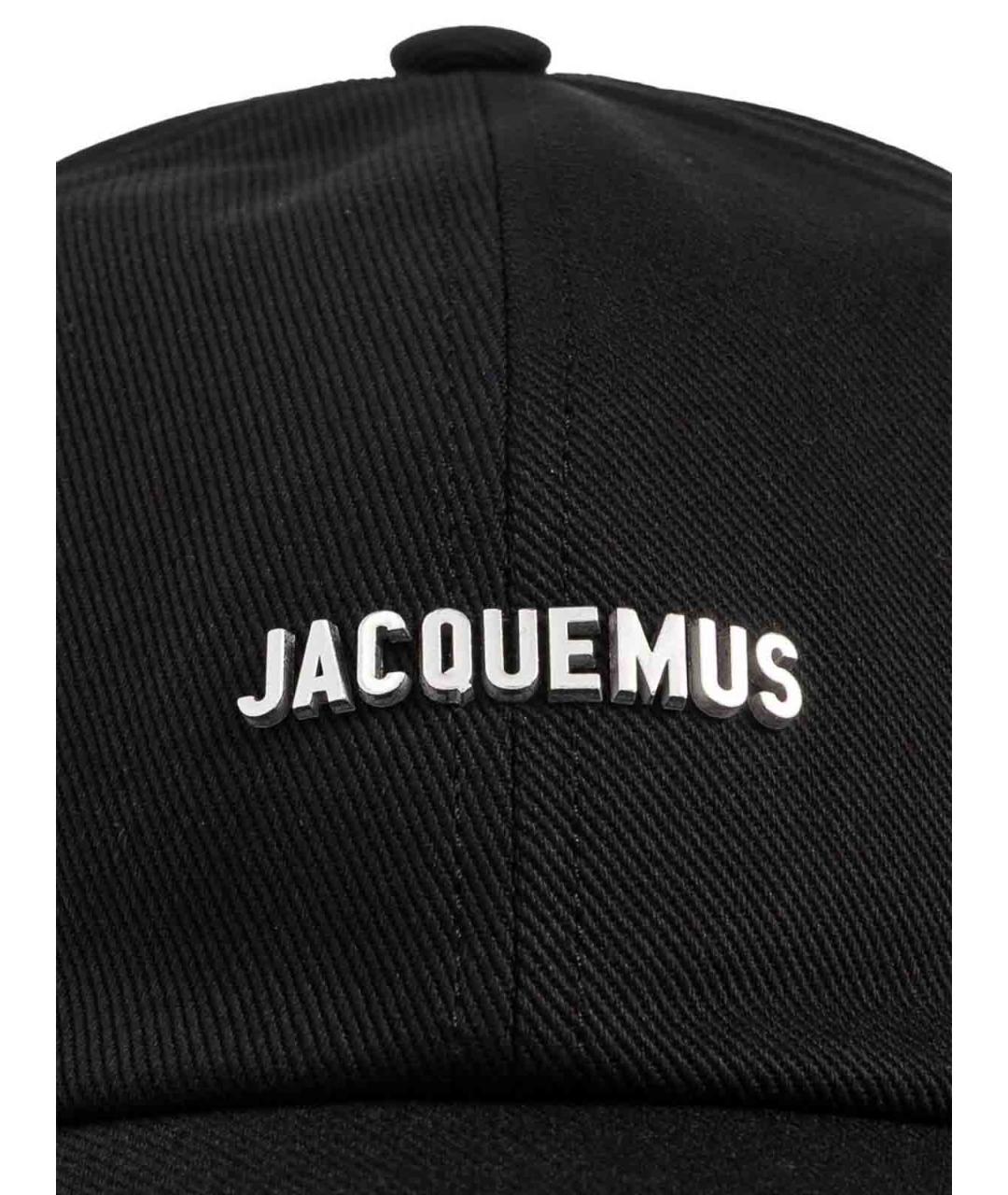 JACQUEMUS Черная хлопковая кепка, фото 2