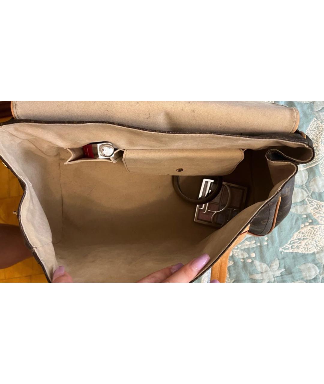 LOUIS VUITTON Коричневая сумка через плечо из канвы, фото 4