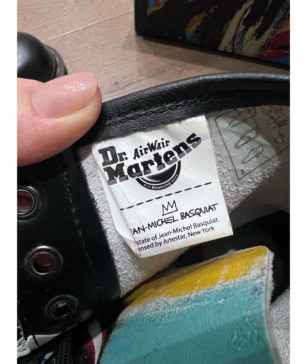DR. MARTENS Черные кожаные ботинки, фото 4