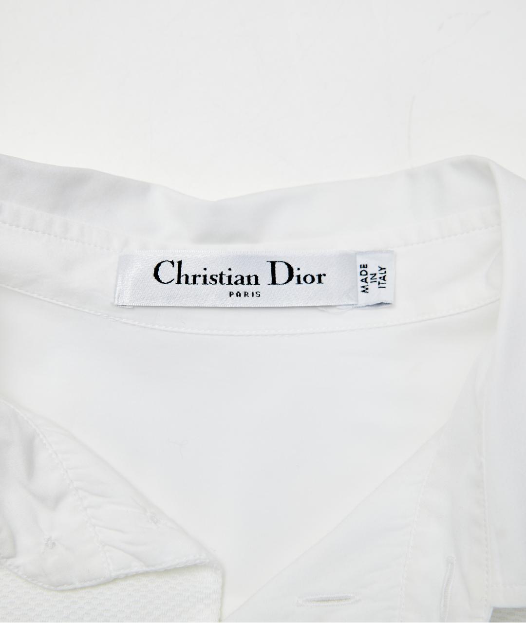 CHRISTIAN DIOR Белая хлопковая рубашка, фото 3