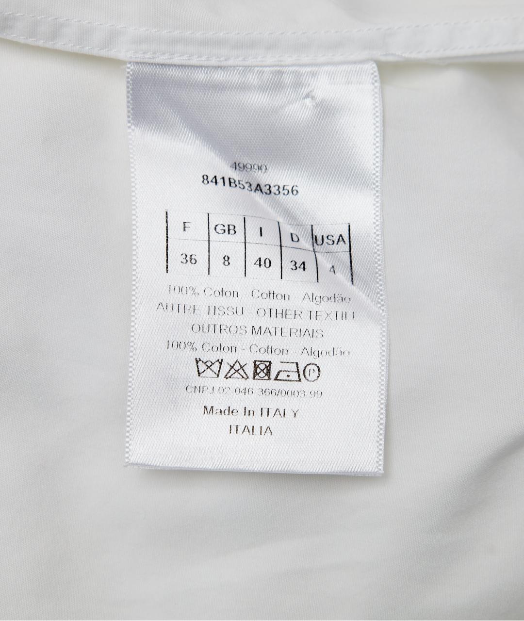 CHRISTIAN DIOR Белая хлопковая рубашка, фото 4