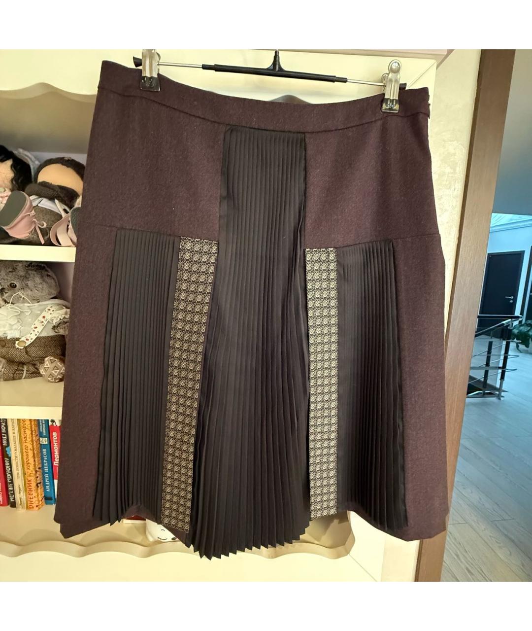 ETRO Мульти шерстяная юбка мини, фото 7