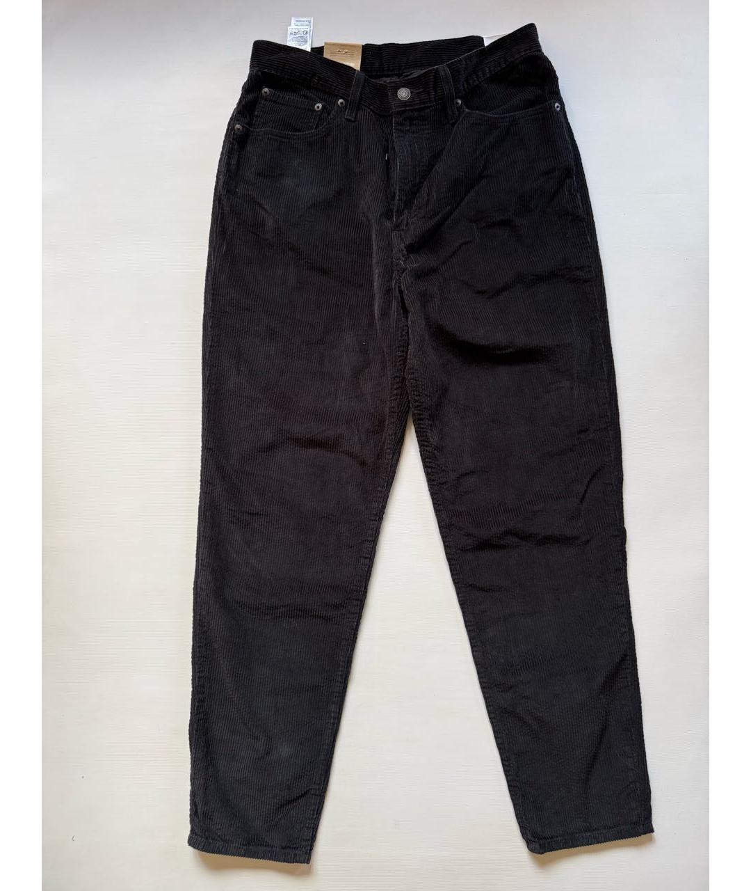 LEVI'S Черные хлопковые прямые брюки, фото 8