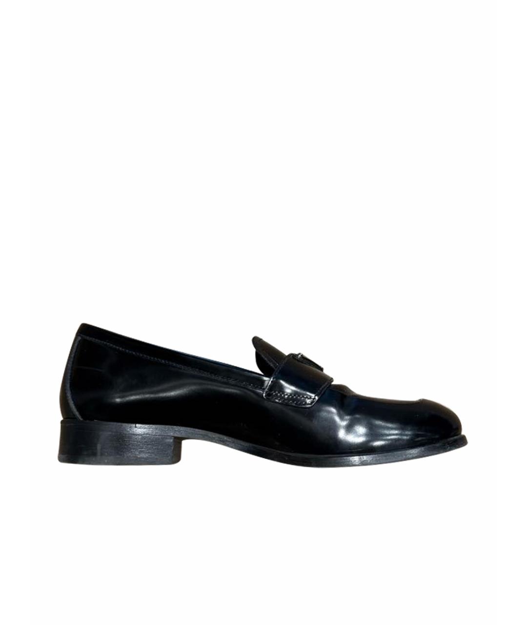 PRADA Черные кожаные лоферы, фото 1