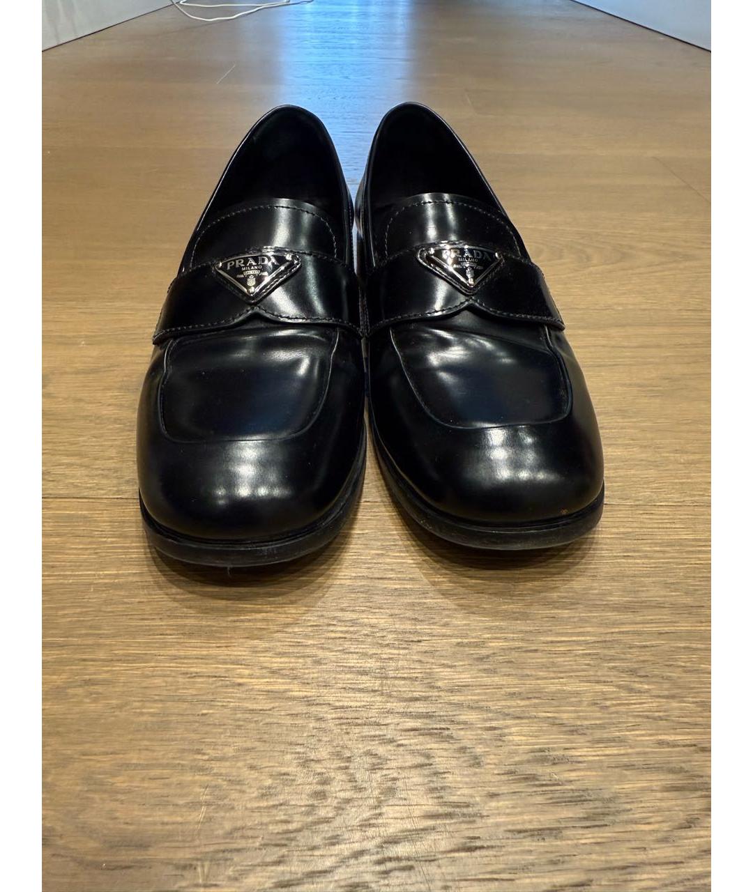 PRADA Черные кожаные лоферы, фото 2