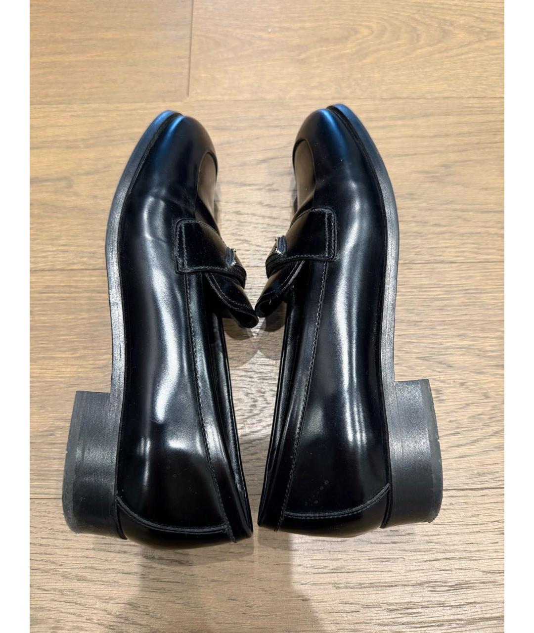 PRADA Черные кожаные лоферы, фото 3