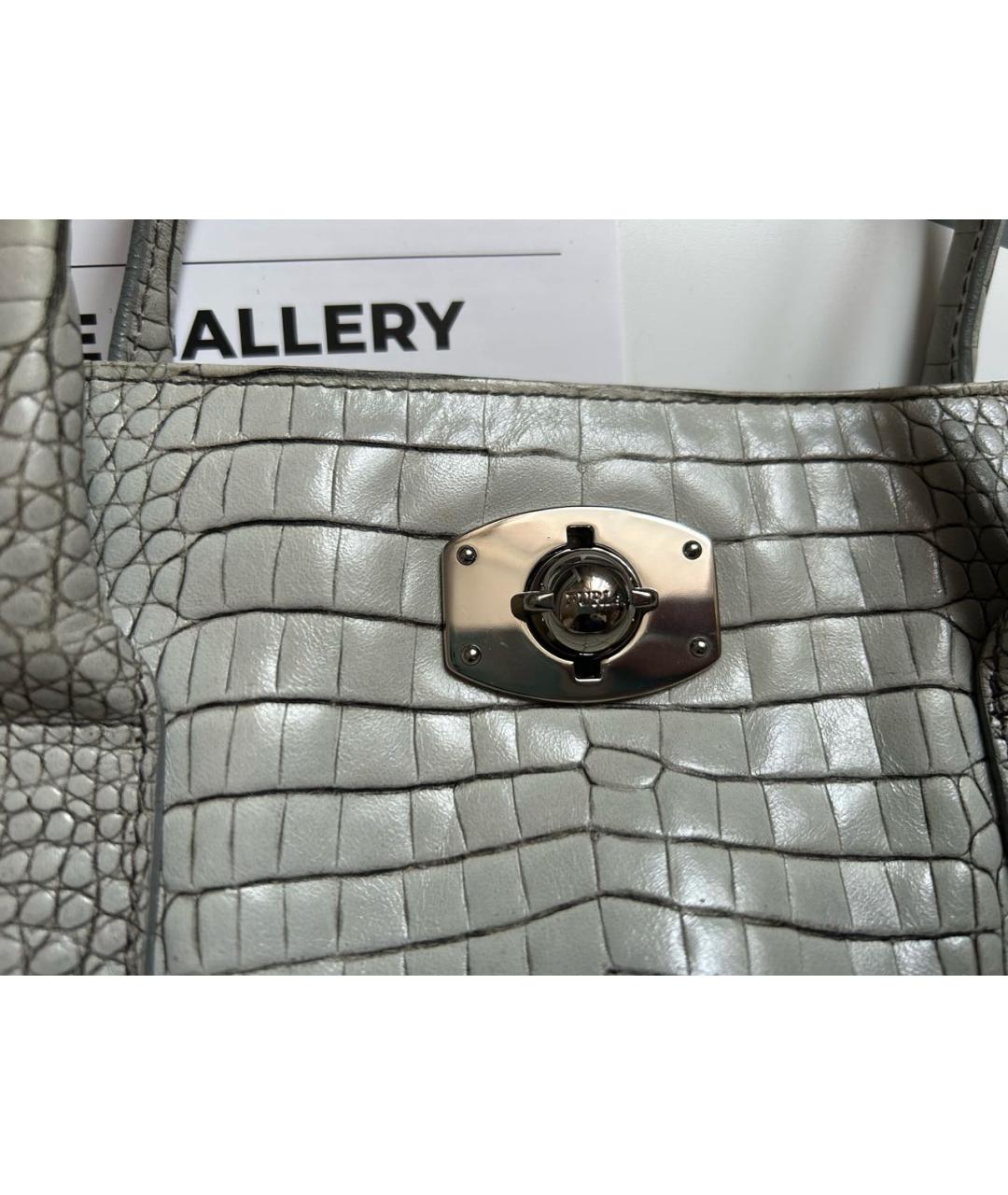 FURLA Серая кожаная сумка тоут, фото 5