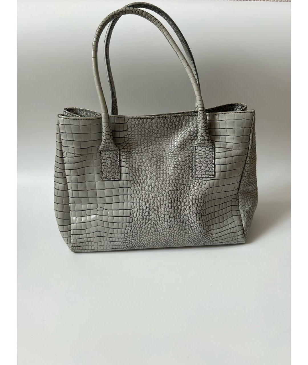 FURLA Серая кожаная сумка тоут, фото 3