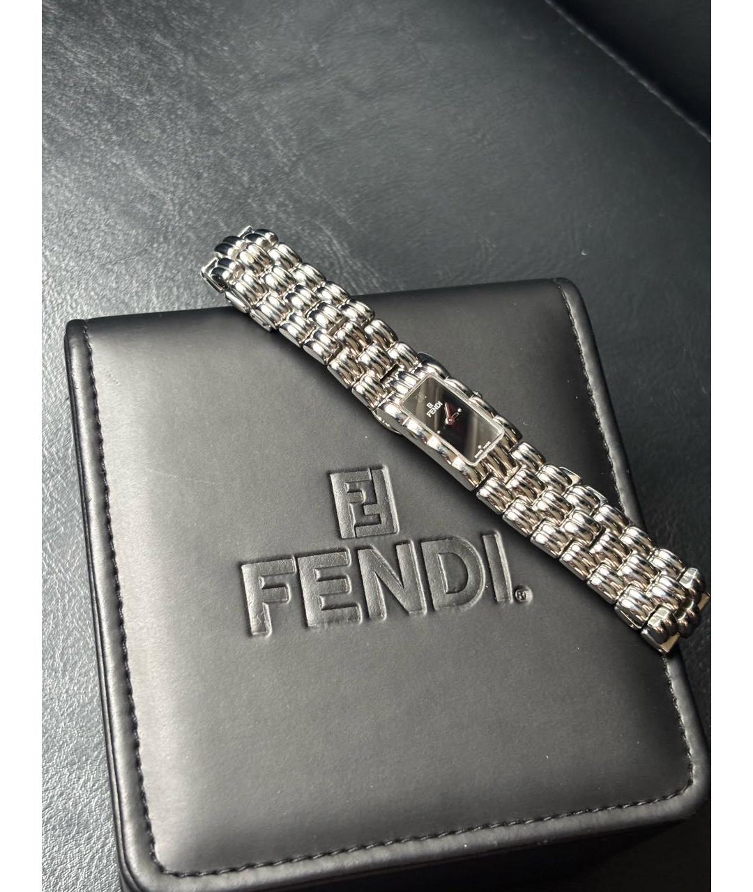 FENDI Серебряные стальные часы, фото 2