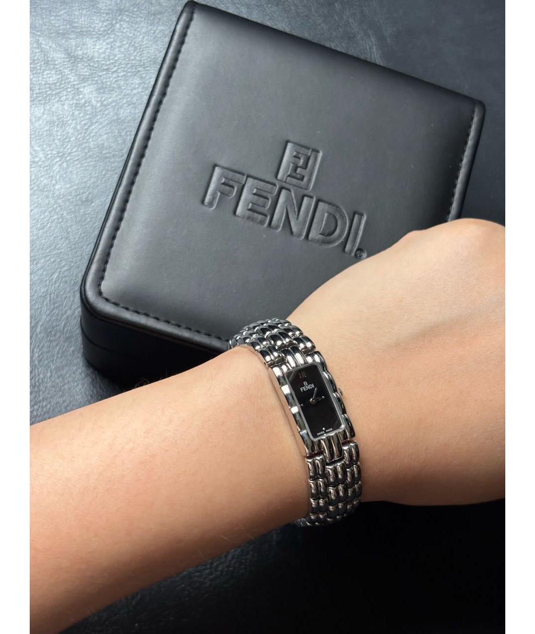 FENDI Серебряные стальные часы, фото 4