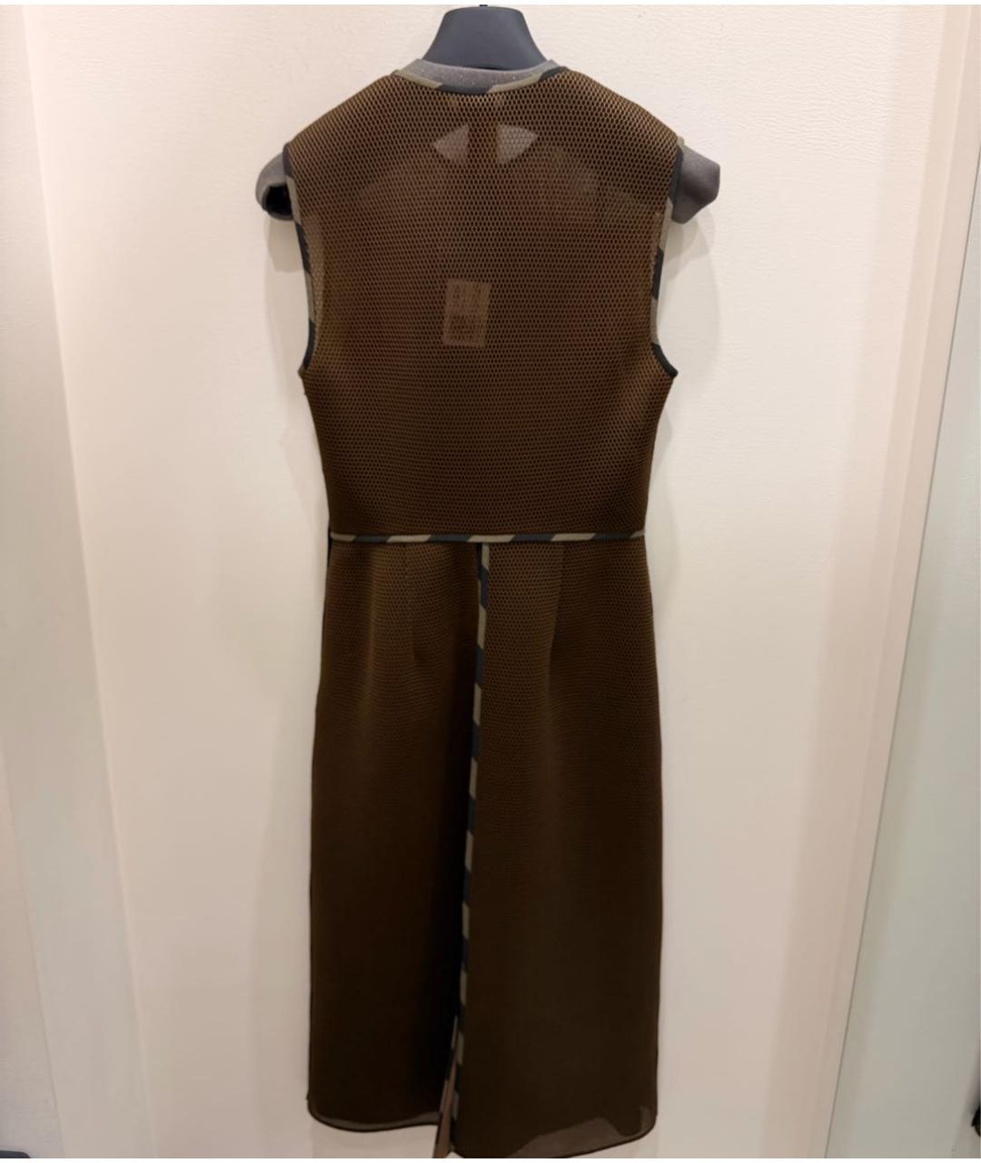 FENDI Коричневое полиамидовое повседневное платье, фото 2
