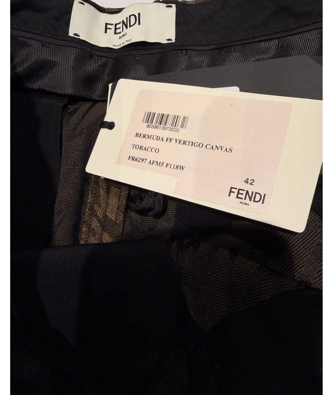 FENDI Коричневое полиамидовое повседневное платье, фото 3