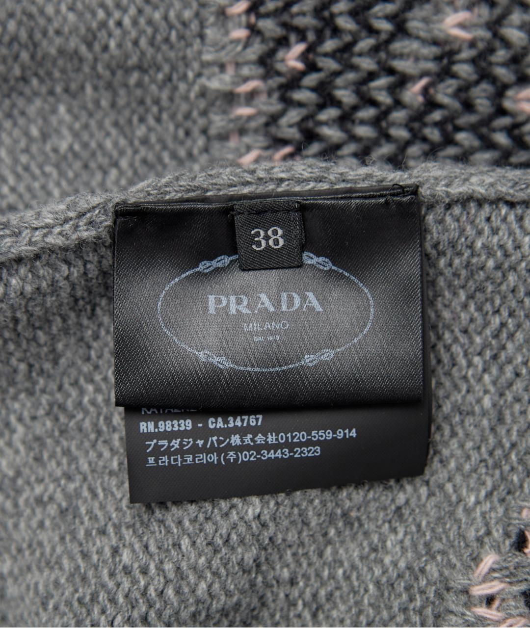 PRADA Серый шерстяной джемпер / свитер, фото 4