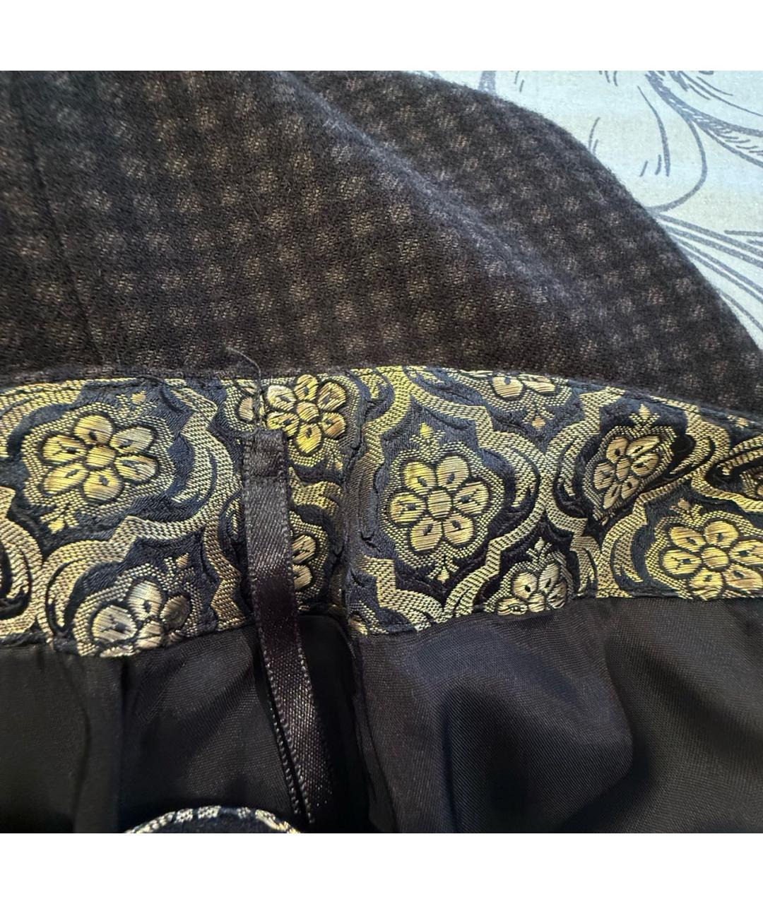 ETRO Коричневая шерстяная юбка миди, фото 6