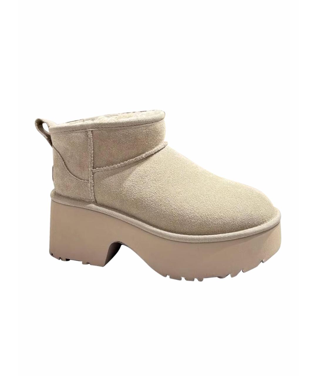 UGG Бежевые замшевые ботинки, фото 1