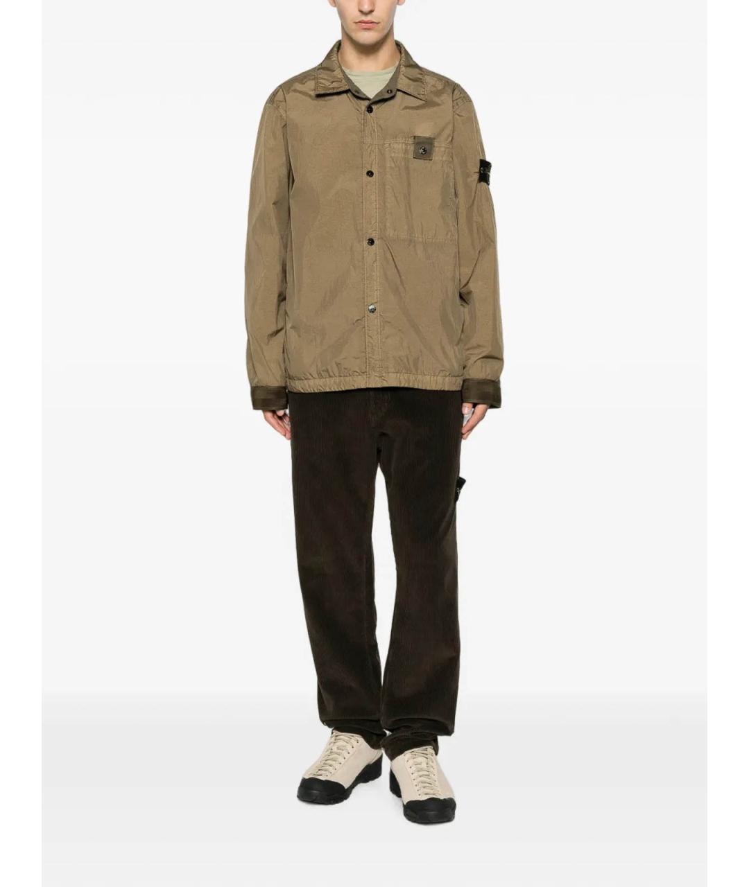 STONE ISLAND Серые хлопковые повседневные брюки, фото 2