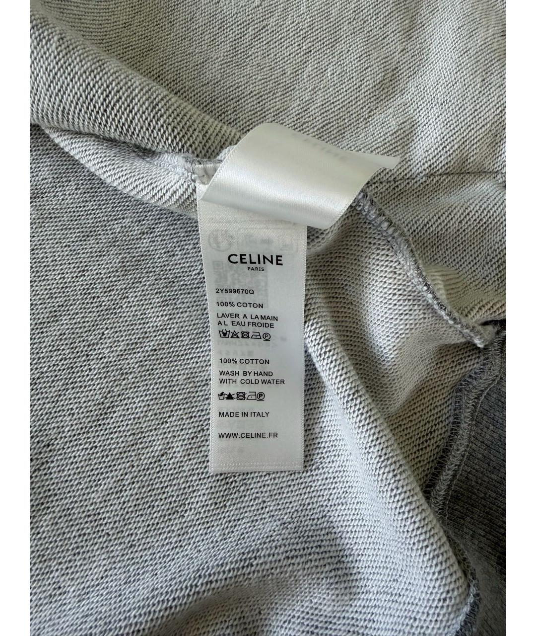 CELINE Серая хлопковая спортивная куртка, фото 3