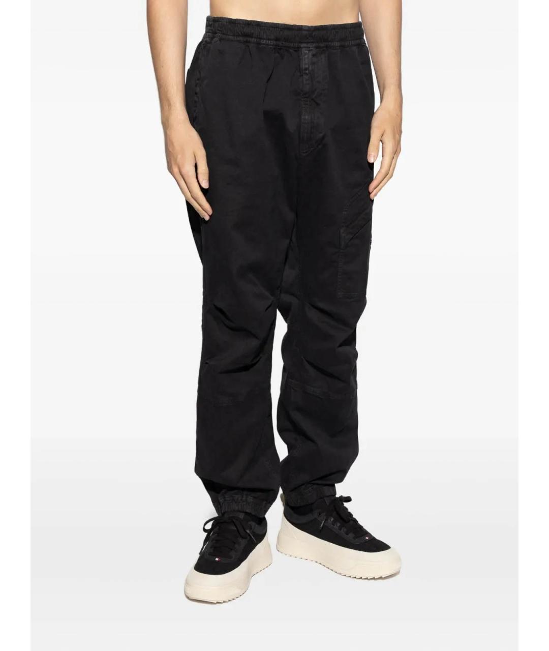 STONE ISLAND Черные хлопковые повседневные брюки, фото 5