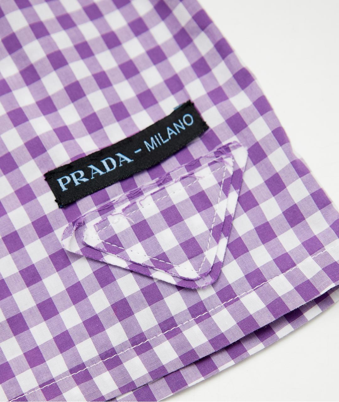 PRADA Фиолетовые хлопковые шорты, фото 5