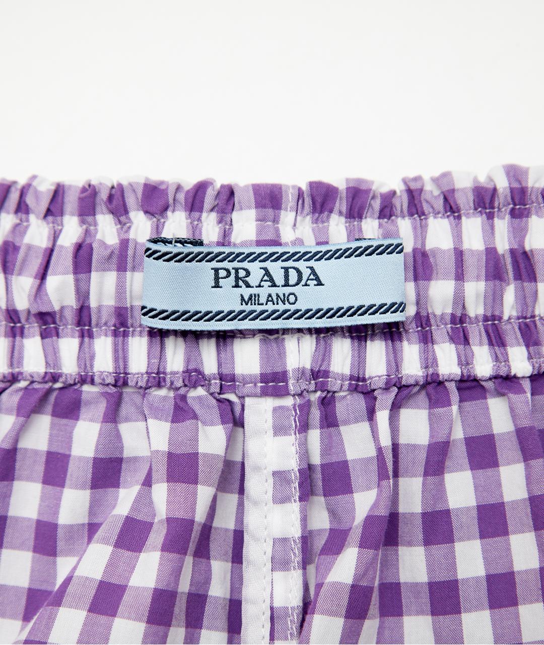 PRADA Фиолетовые хлопковые шорты, фото 3