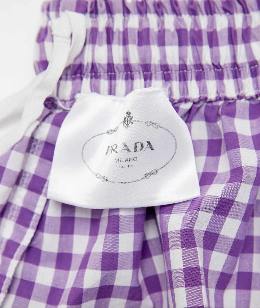 PRADA Фиолетовые хлопковые шорты, фото 4