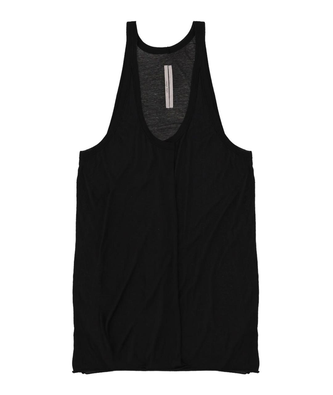 RICK OWENS Черная хлопковая майка, фото 1