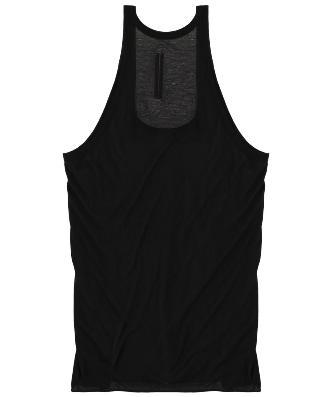 RICK OWENS Черная хлопковая майка, фото 2