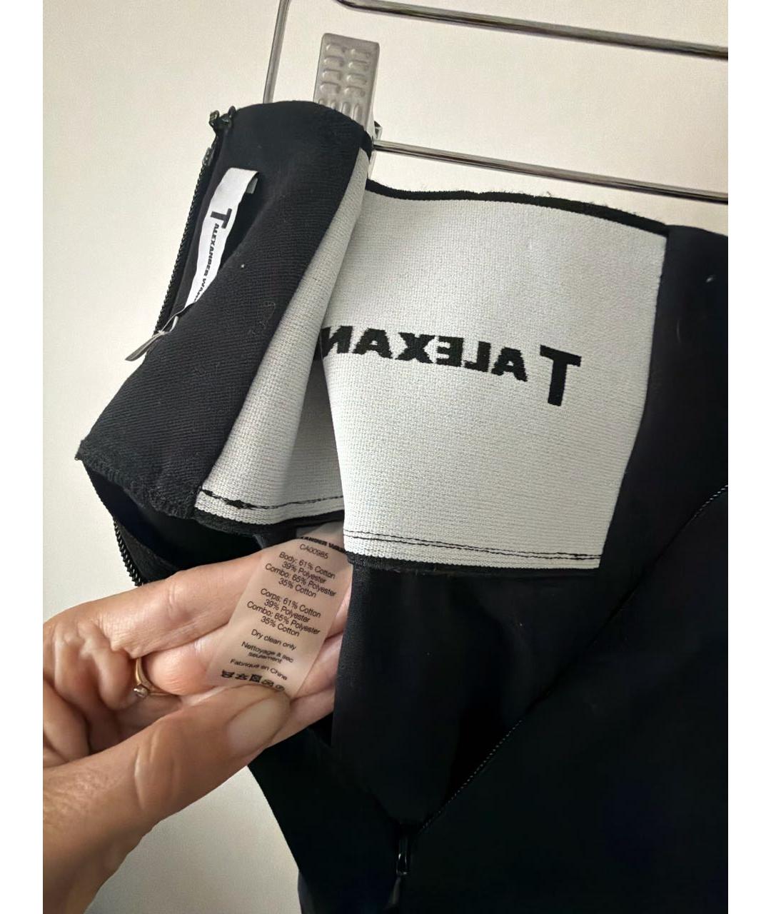 ALEXANDER WANG Черная хлопко-эластановая юбка мини, фото 7