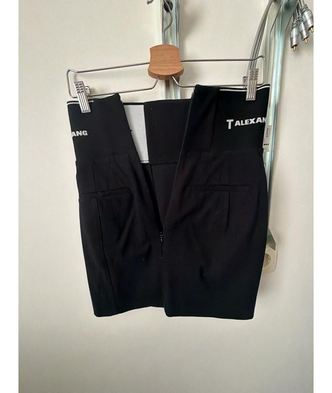 ALEXANDER WANG Черная хлопко-эластановая юбка мини, фото 2