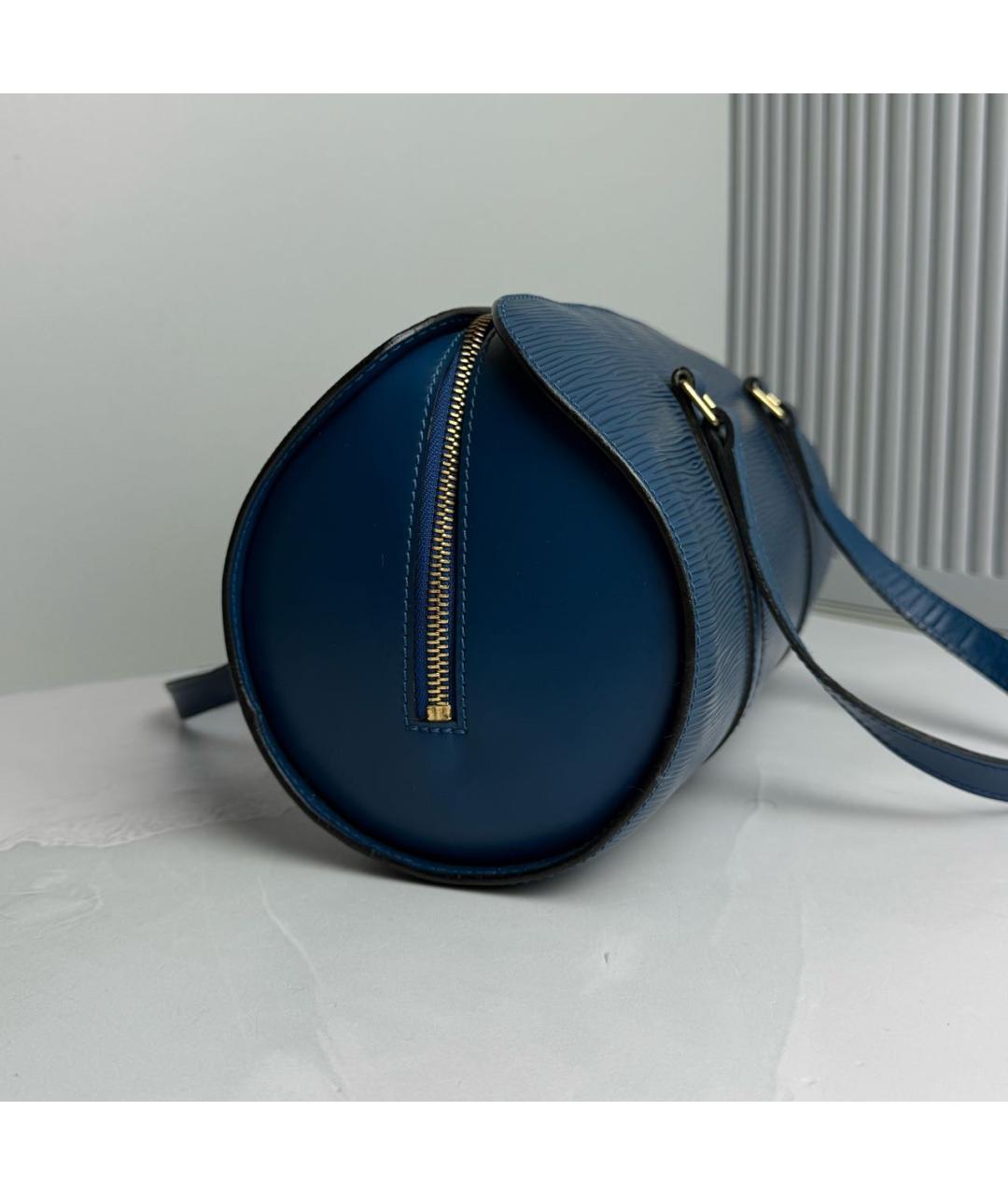 LOUIS VUITTON Синяя сумка через плечо из канвы, фото 5